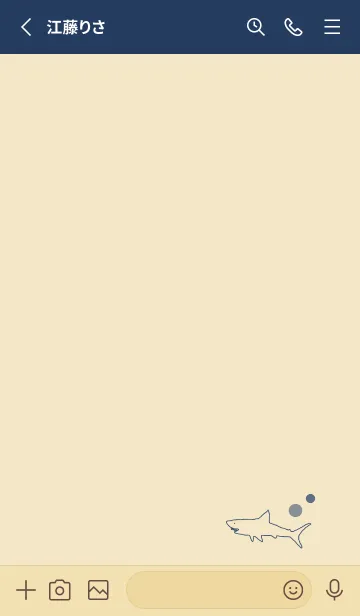 [LINE着せ替え] SHARK -navybeige-の画像2