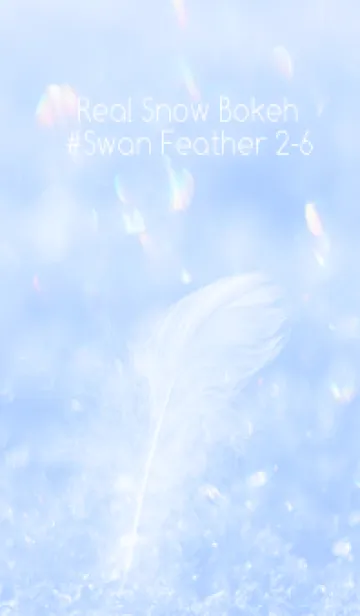 [LINE着せ替え] Real Snow Bokeh #Swan Feather 2-6の画像1