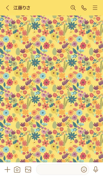 [LINE着せ替え] yellow いろんな花の画像2