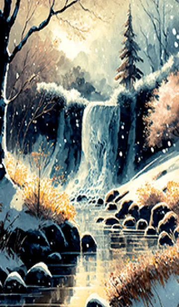 [LINE着せ替え] 優美な冬の風景の着せかえ(Winter-1960)の画像1