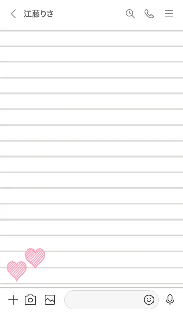 [LINE着せ替え] 幸運ハートのノート/ホワイトの画像2