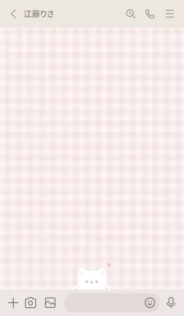 [LINE着せ替え] ふんわりねこさん。 くすみピンクの画像2