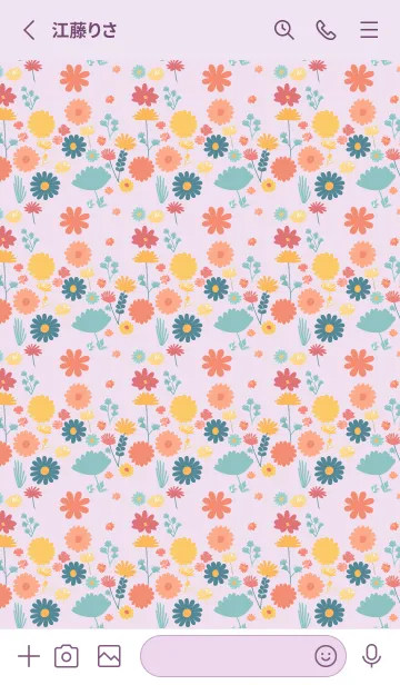 [LINE着せ替え] light purple かわいい花の画像2