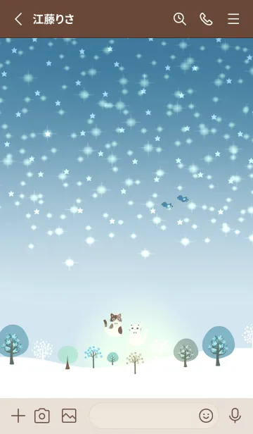 [LINE着せ替え] かわいい森と北欧・ねこ2の画像2