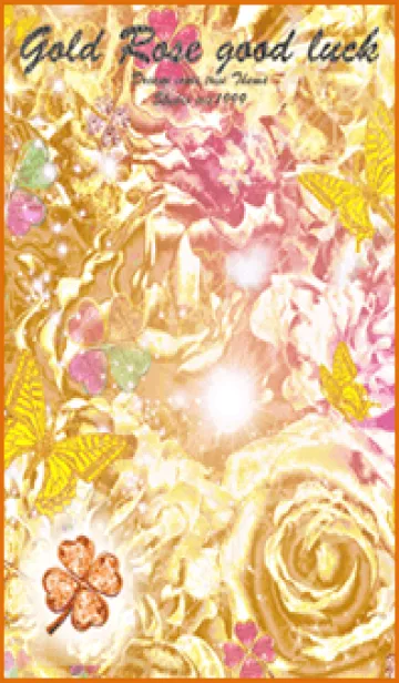 [LINE着せ替え] 金運上昇✨ゴールドバラの画像1