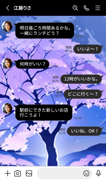 [LINE着せ替え] 冬のサクラ #BLHG019。の画像3