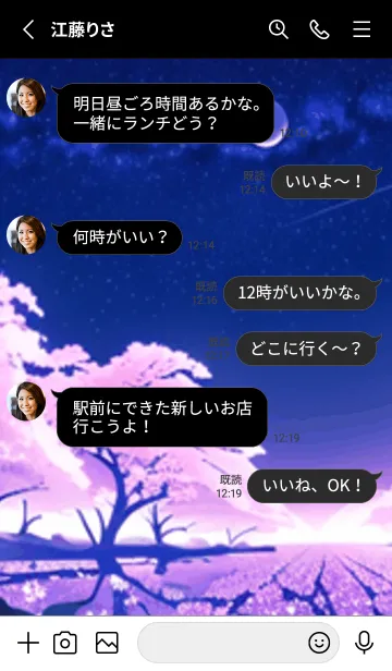 [LINE着せ替え] 冬のサクラ #BLHG018。の画像3