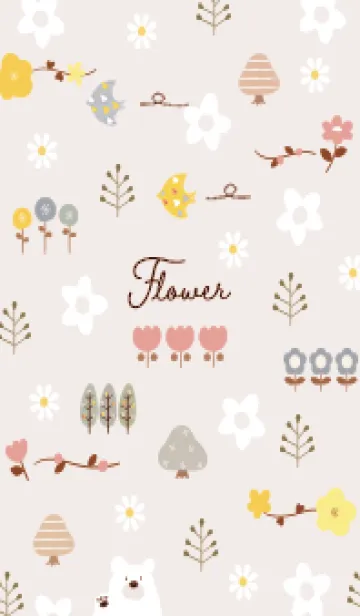 [LINE着せ替え] pinkbrown春を待つ花08_1の画像1