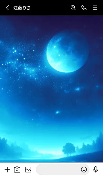 [LINE着せ替え] Beautiful Moon-BLUE 18の画像2