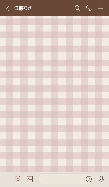 [LINE着せ替え] SIMPLE HEART =check beigepink=の画像2