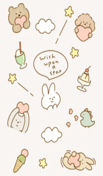 [LINE着せ替え] beige♡with love05_1の画像1