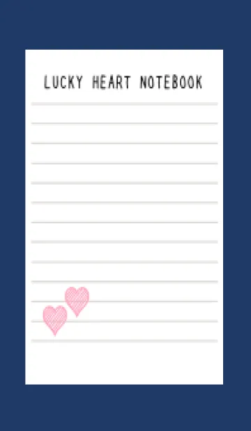 [LINE着せ替え] 幸運ハートのノート/ネイビーブルーの画像1