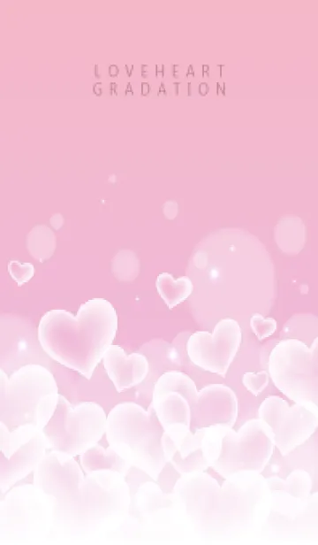 [LINE着せ替え] LOVE HEART GRADATION Pink&White 19の画像1