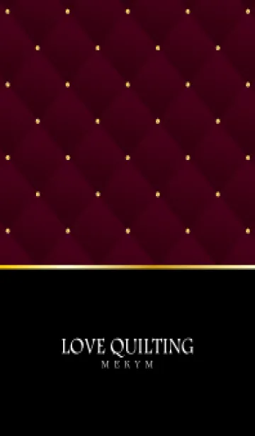 [LINE着せ替え] LOVE QUILTING -chic wine red-の画像1