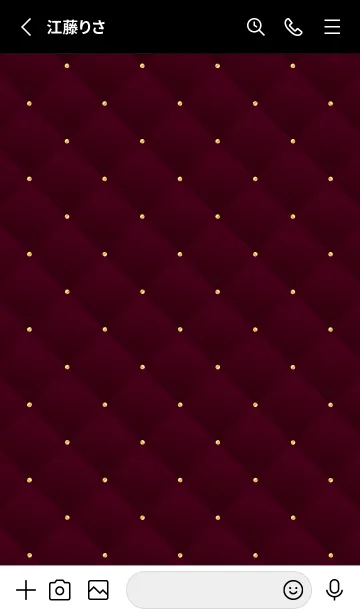 [LINE着せ替え] LOVE QUILTING -chic wine red-の画像2