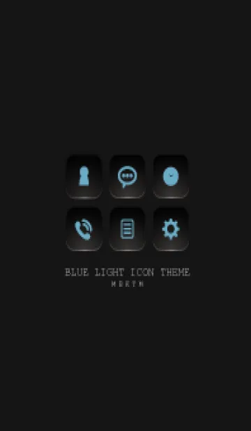 [LINE着せ替え] BLACK-BLUE LIGHT ICON THEME SWITCH 31の画像1