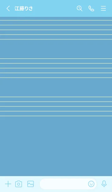 [LINE着せ替え] 五線譜1 チョークブルーの画像2