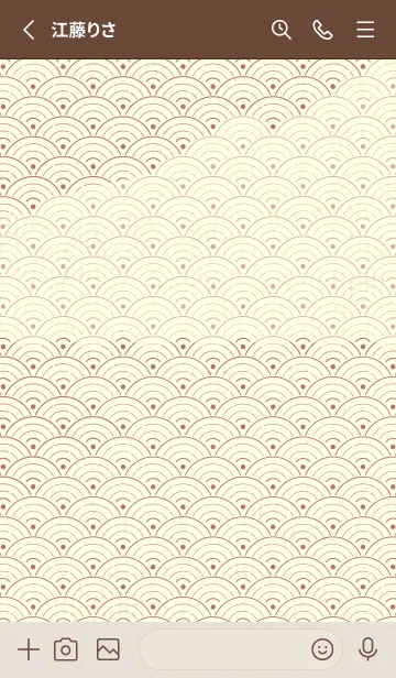 [LINE着せ替え] 和音 青海波&fermata  ブラウンゴールドの画像2