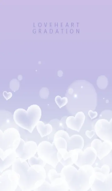 [LINE着せ替え] LOVE HEART GRADATION Purple&Pink 19の画像1