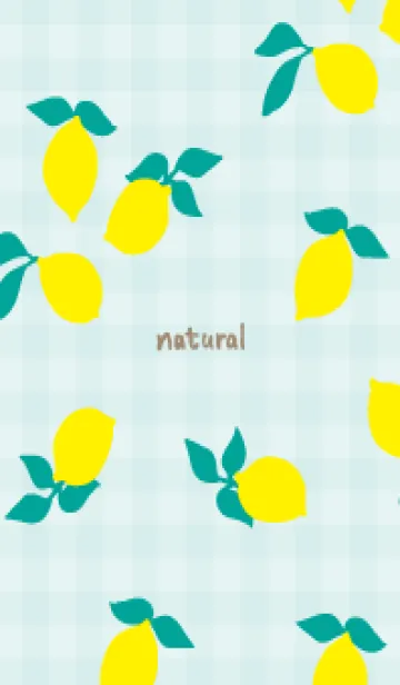 [LINE着せ替え] レモン チェック柄13の画像1