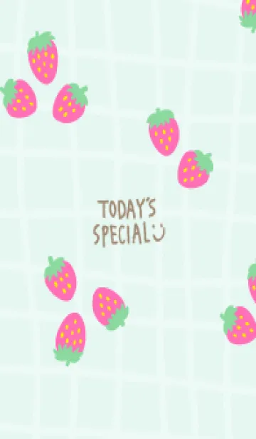 [LINE着せ替え] ピンク苺 チェック20の画像1