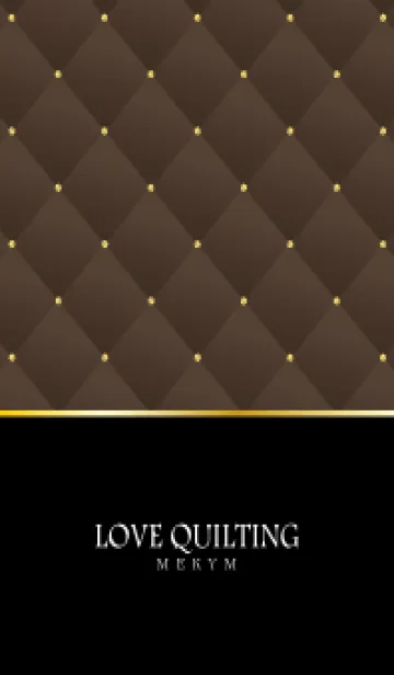 [LINE着せ替え] LOVE QUILTING -chic brown-の画像1