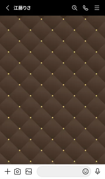 [LINE着せ替え] LOVE QUILTING -chic brown-の画像2