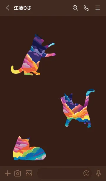 [LINE着せ替え] brown 猫たちの画像2