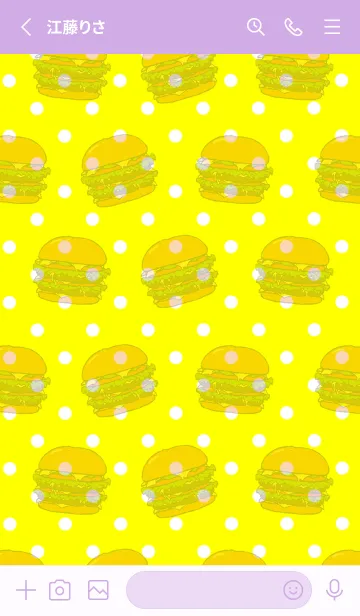 [LINE着せ替え] ハンバーガー Burger pop2！！の画像2