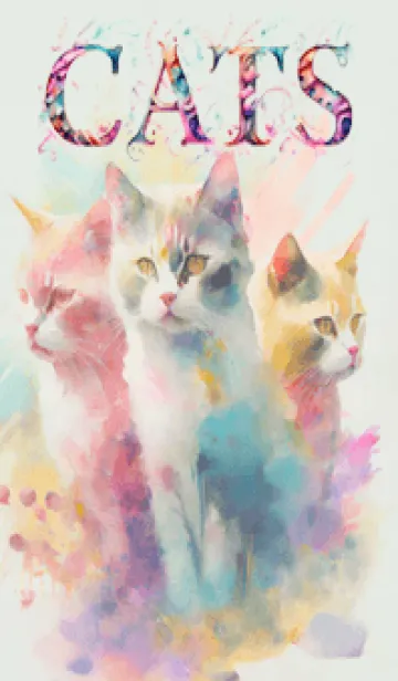[LINE着せ替え] Three cute catsの画像1