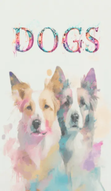 [LINE着せ替え] DOGS Watercolorの画像1