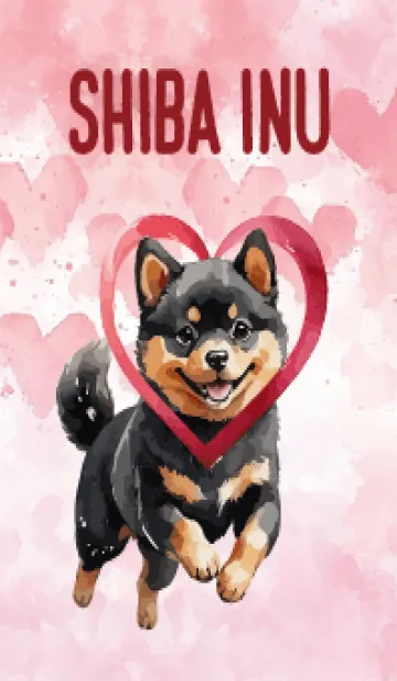 [LINE着せ替え] black shiba inu InLove Theme (JP)の画像1