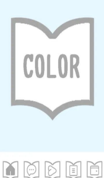 [LINE着せ替え] blue color Q49の画像1