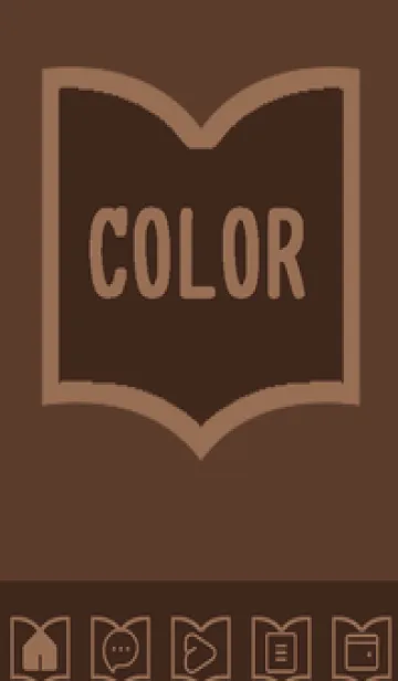 [LINE着せ替え] brown color Q46の画像1