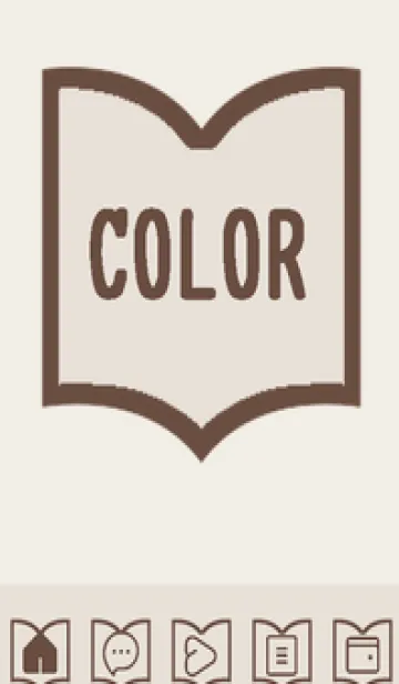 [LINE着せ替え] brown color Q47の画像1