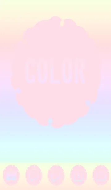 [LINE着せ替え] pink color rainbow G06の画像1