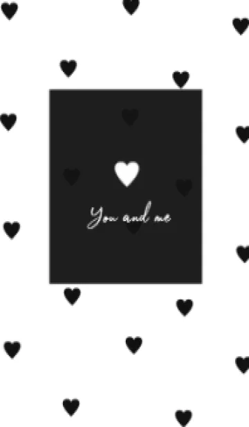 [LINE着せ替え] pattern_heart :white blackの画像1