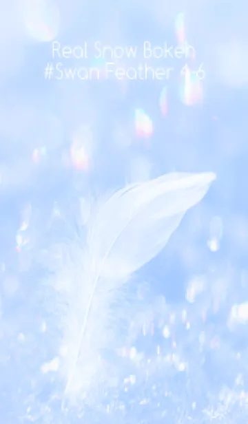 [LINE着せ替え] Real Snow Bokeh #Swan Feather 4-6の画像1