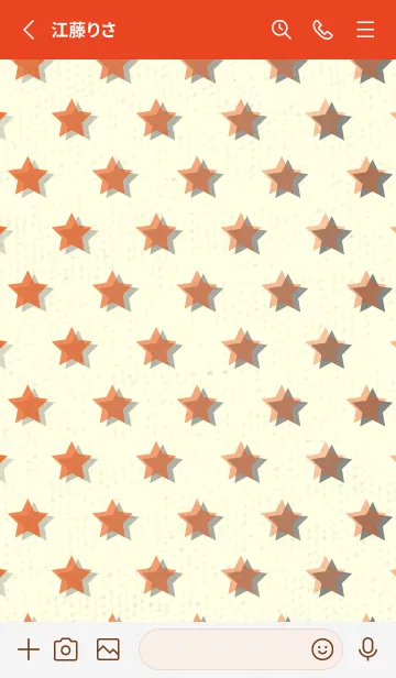 [LINE着せ替え] 星のドッドきせかえ フレイムオレンジの画像2