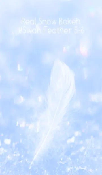 [LINE着せ替え] Real Snow Bokeh #Swan Feather 5-6の画像1