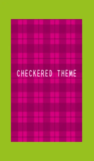 [LINE着せ替え] 赤チェックの着せかえ/リーフグリーンの画像1