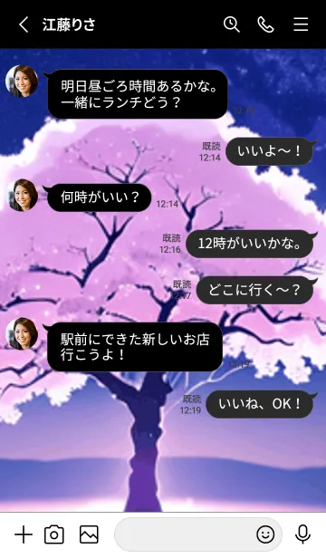 [LINE着せ替え] 冬のサクラ #BMUaZ013。の画像3