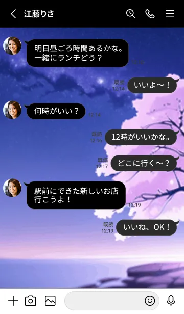 [LINE着せ替え] 冬のサクラ #BMUaZ017。の画像3