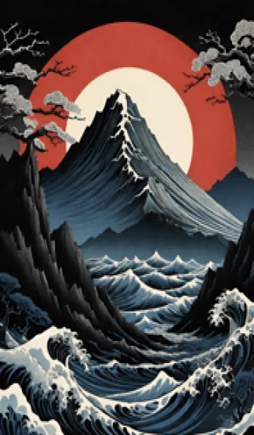 [LINE着せ替え] 浮世絵の風景-夜 6の画像1