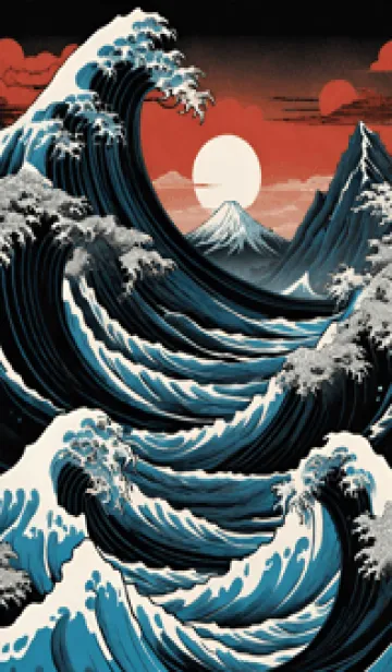 [LINE着せ替え] 浮世絵の風景-夜 7の画像1