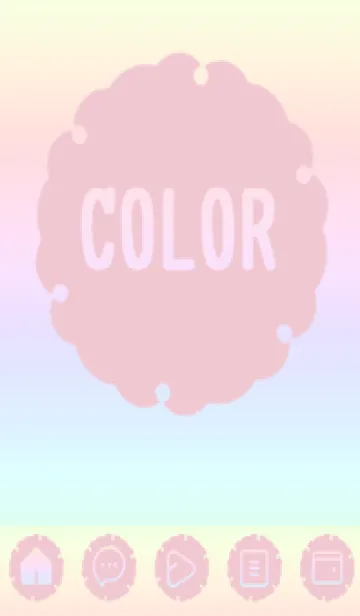 [LINE着せ替え] pink color rainbow G10の画像1