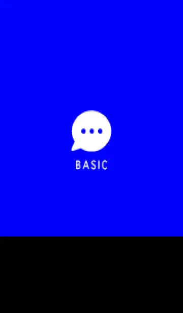 [LINE着せ替え] Simple&Basic  ブラック×Vividブルーの画像1