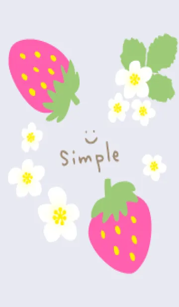 [LINE着せ替え] 苺と花7の画像1