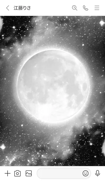 [LINE着せ替え] ビューティフル ムーン - 03 WH グレー 2の画像2