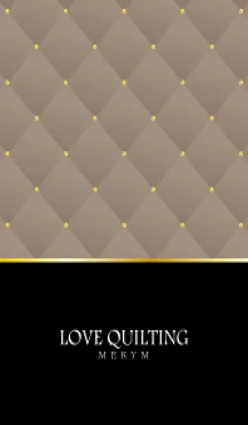 [LINE着せ替え] LOVE QUILTING -chic beige-の画像1